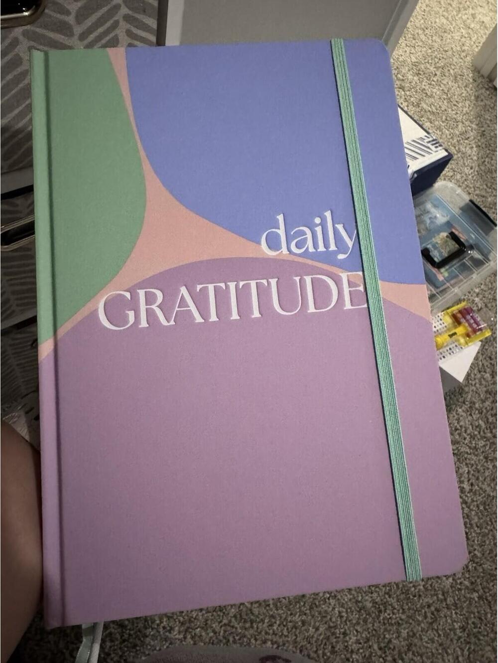 Spritz Daily Gratitude Journal Pastel Colorblock Hardcover Planner 120 Sheets